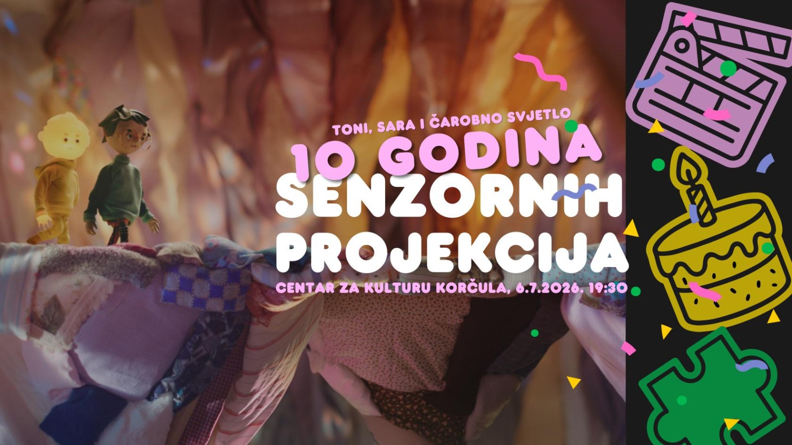 Svjetlost koja spaja - besplatna Senzorna projekcija filma „Toni, Sara i čarobno svjetlo” u Korčuli!